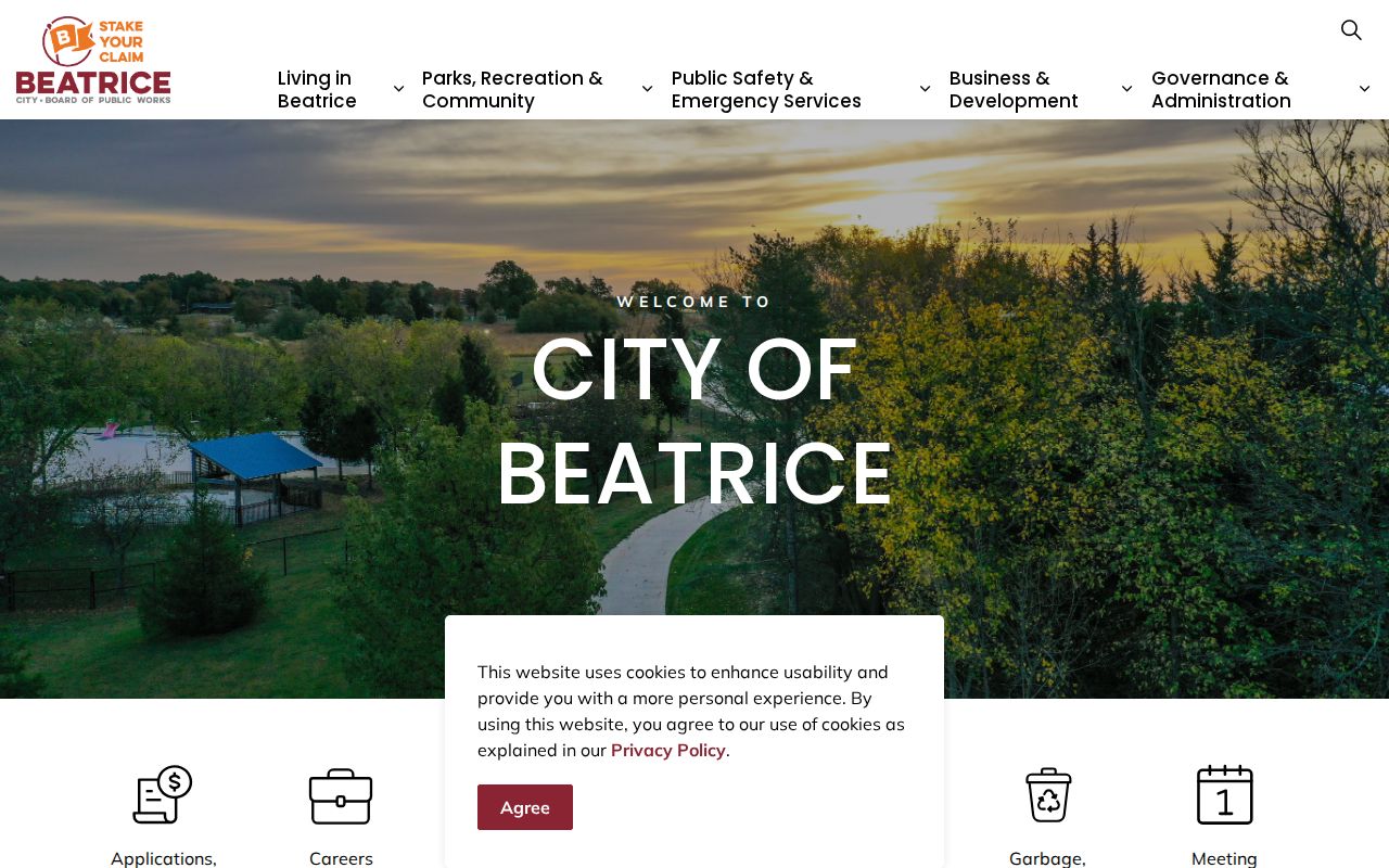 Beatrice criminal records in Gage County on the official city homepage