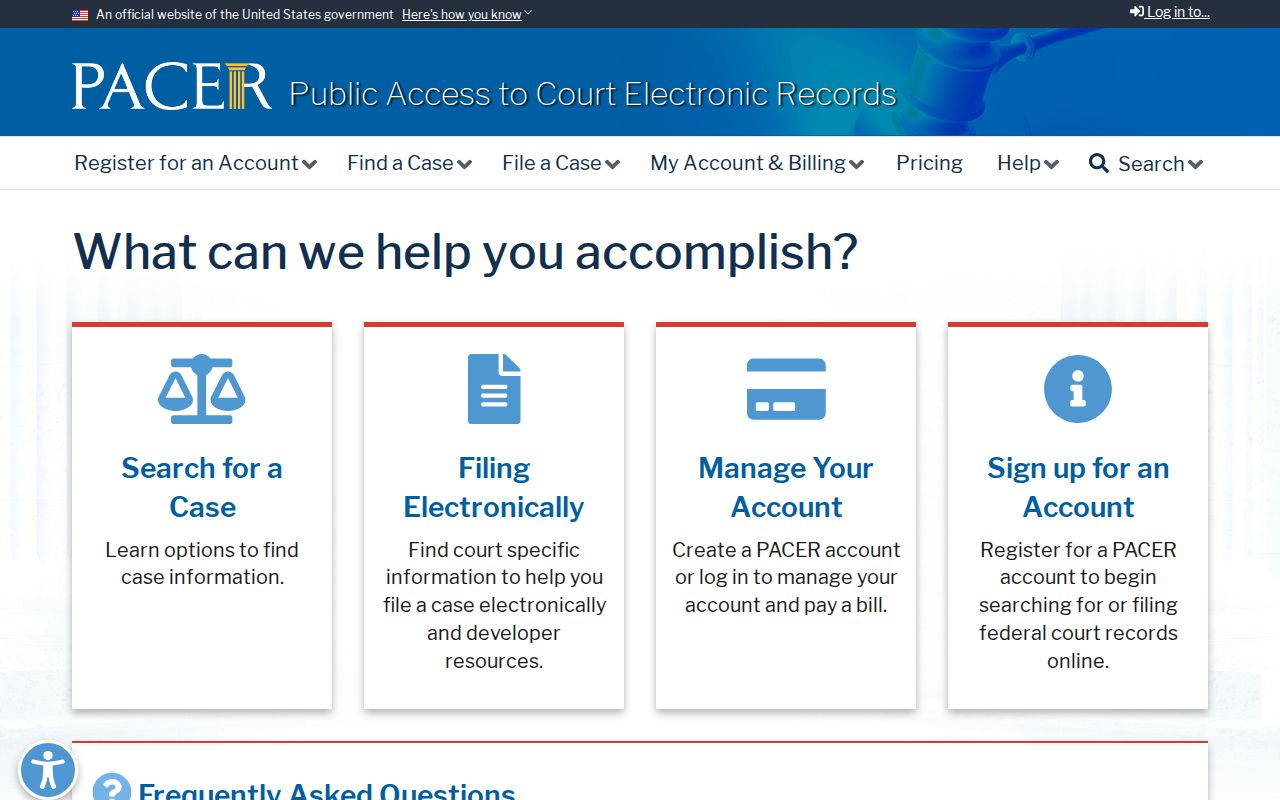 Federal PACER access beyond Gage County criminal court records